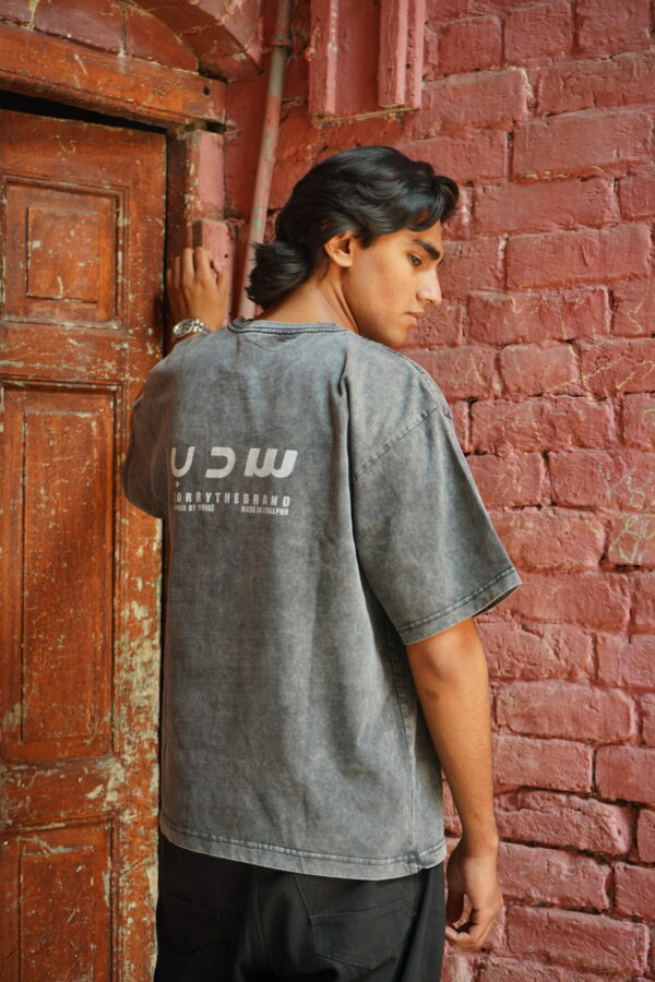 RAJAN acid washed  Box Fit T-Shirt - Image 6