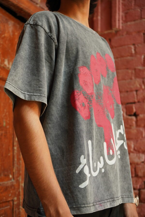 RAJAN acid washed  Box Fit T-Shirt - Image 4