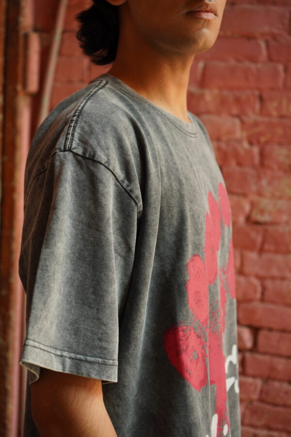 RAJAN acid washed  Box Fit T-Shirt - Image 3