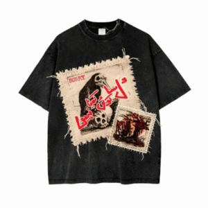 PHAJJA - Black acid wash t shirt