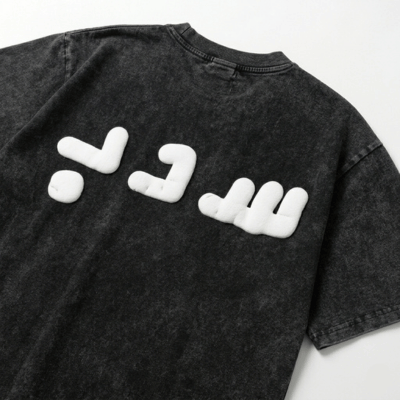 PHAJJA - Black acid wash t shirt - Image 3
